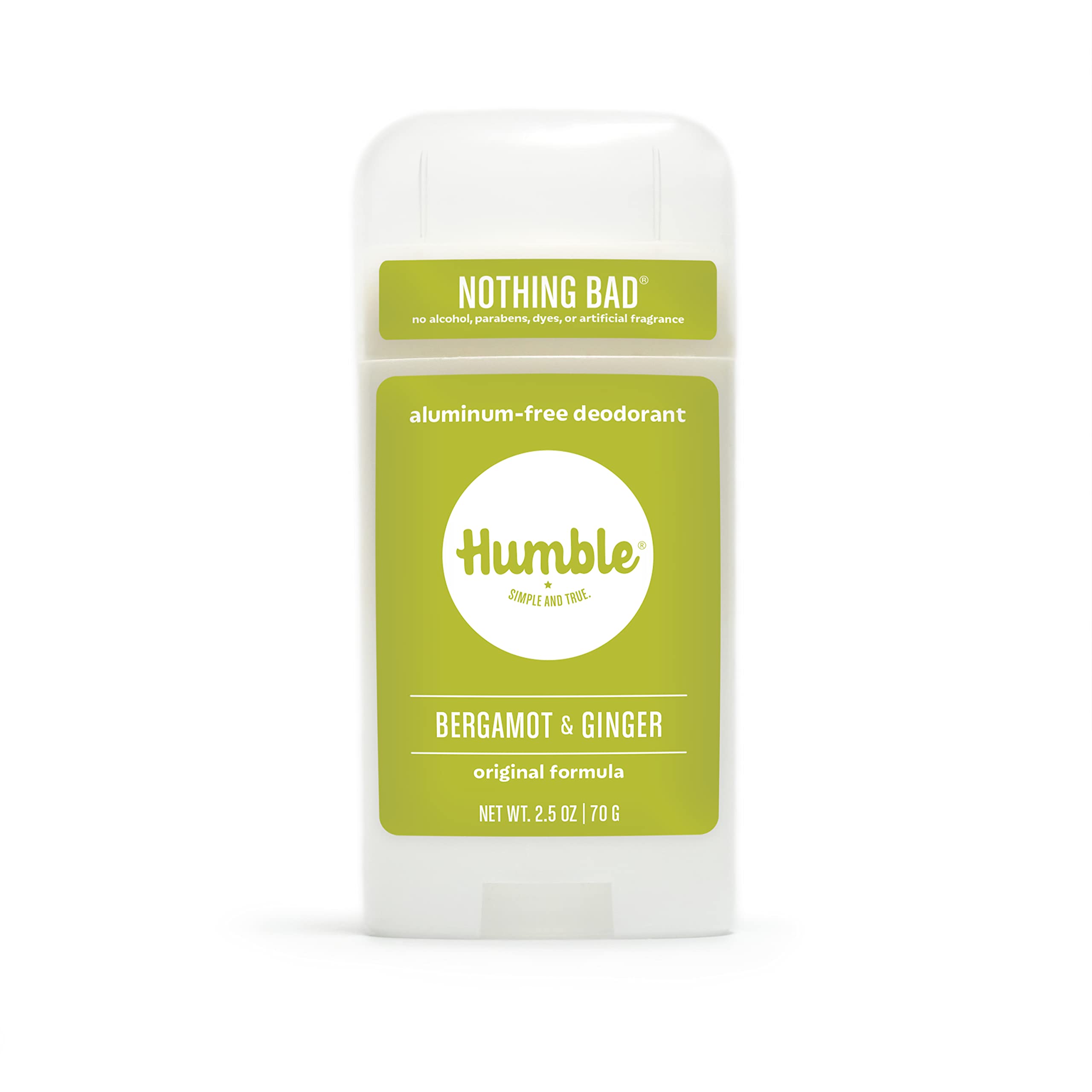 Humble Natural Deodorant – Bergamot & Ginger – Aluminum Free, 1-Pack