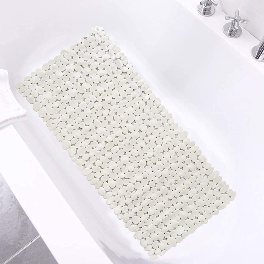 Marsheepy Extra Large Non-Slip Bathtub Mat | Pebble Design PVC – Beige