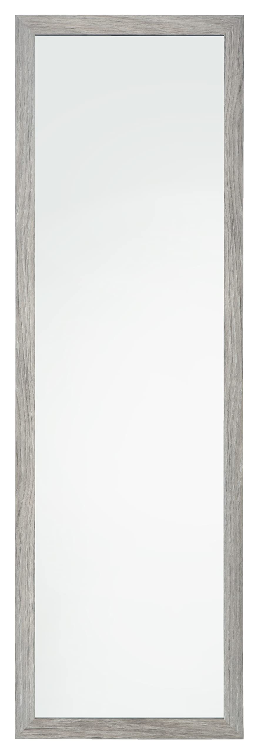 Full Length Wall Mounted Mirror | Grey Oak Wood | 35x110cm