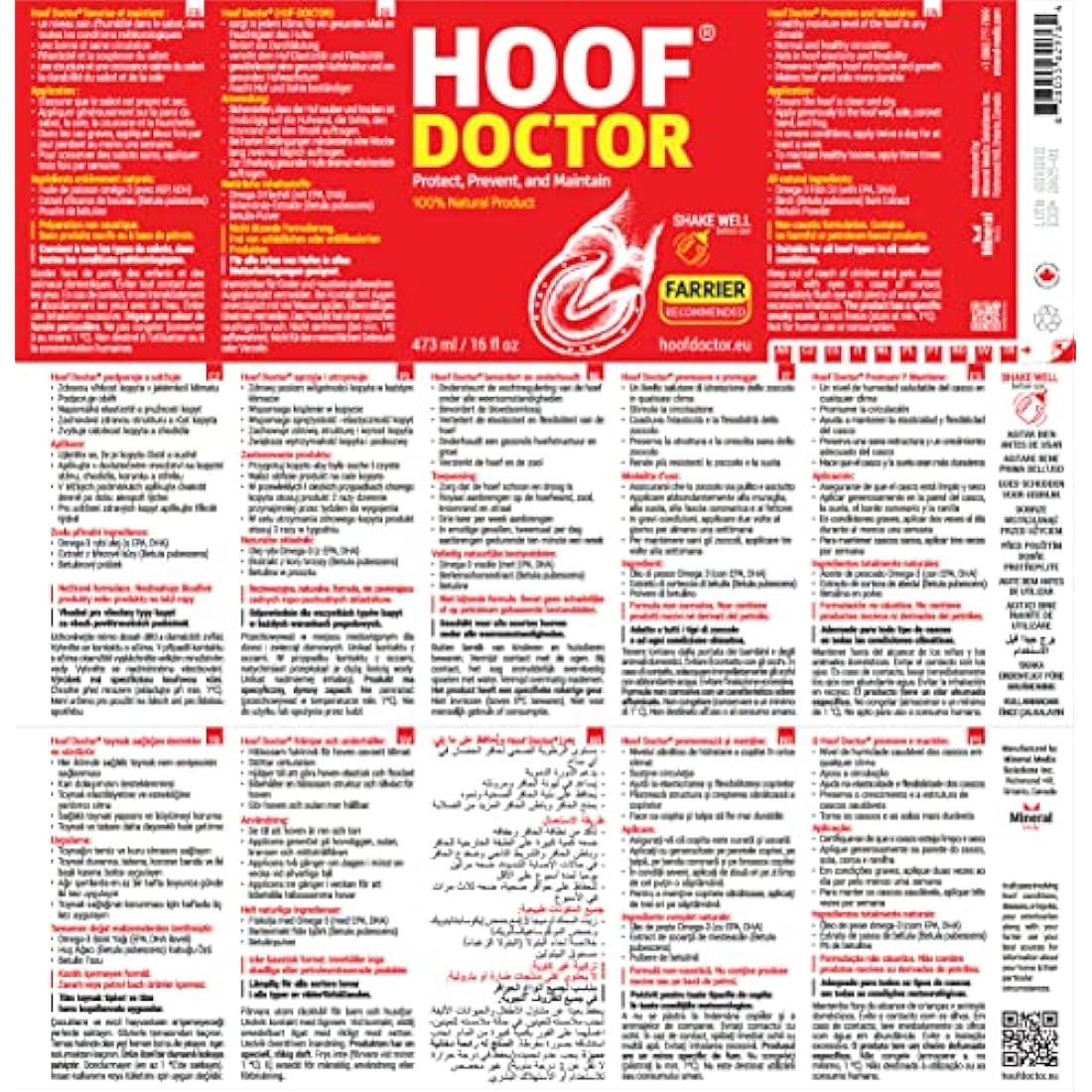 Hoof Doctor All-Natural Hoof Care with Birch Bark Extract - 16 Oz