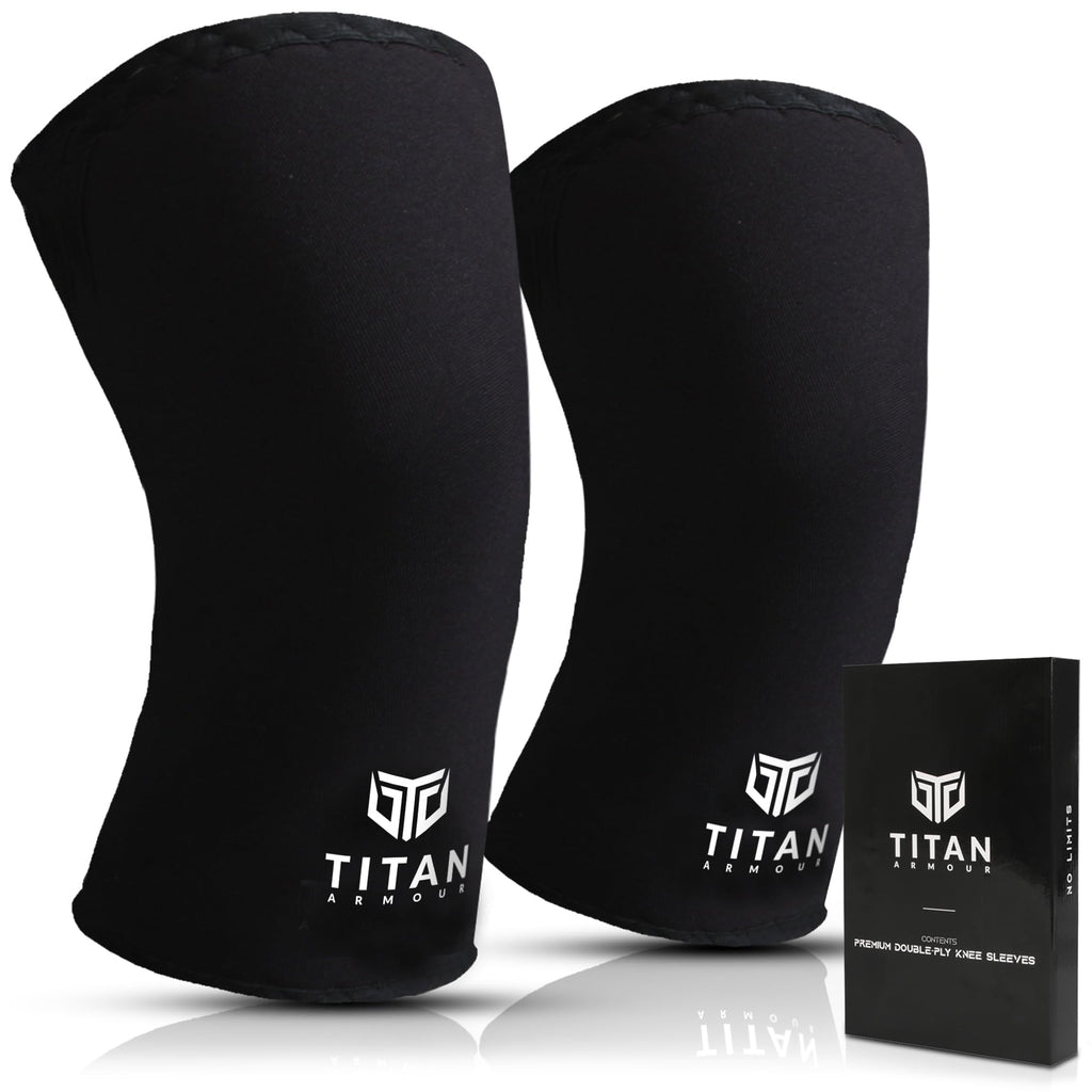 Titan Armour 7mm Neoprene Knee Sleeves for Weightlifting & Squats