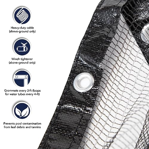 Blue Wave 16x32 Rectangular Pool Leaf Net Cover – Durable Polyethylene Mesh