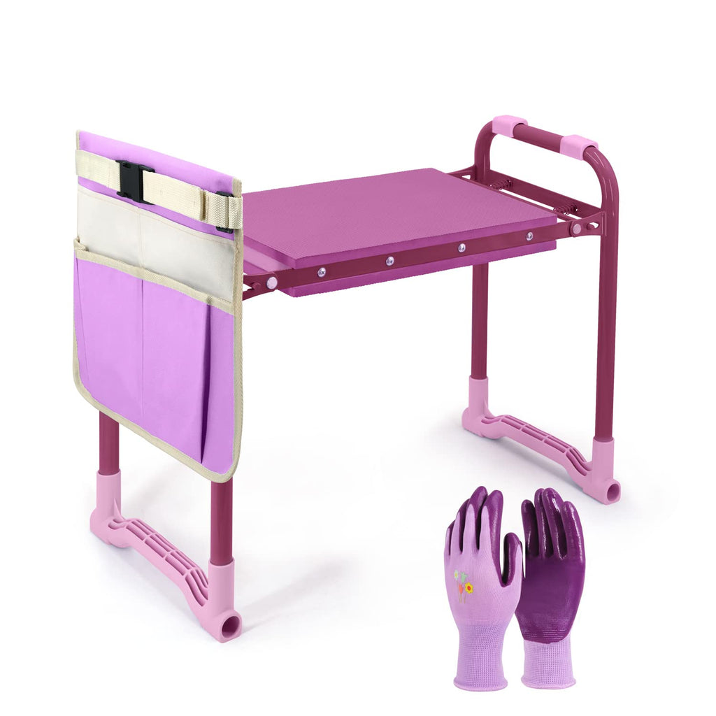 Colwelt Garden Kneeler and Seat | Foldable Steel Stool with Wide EVA Pad