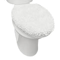 Jolof Store Spa Step Plush Chenille Toilet Lid Cover - White