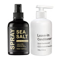 Jolof Store Sea Salt Spray & Leave-in Conditioner Set with Keratin for Men