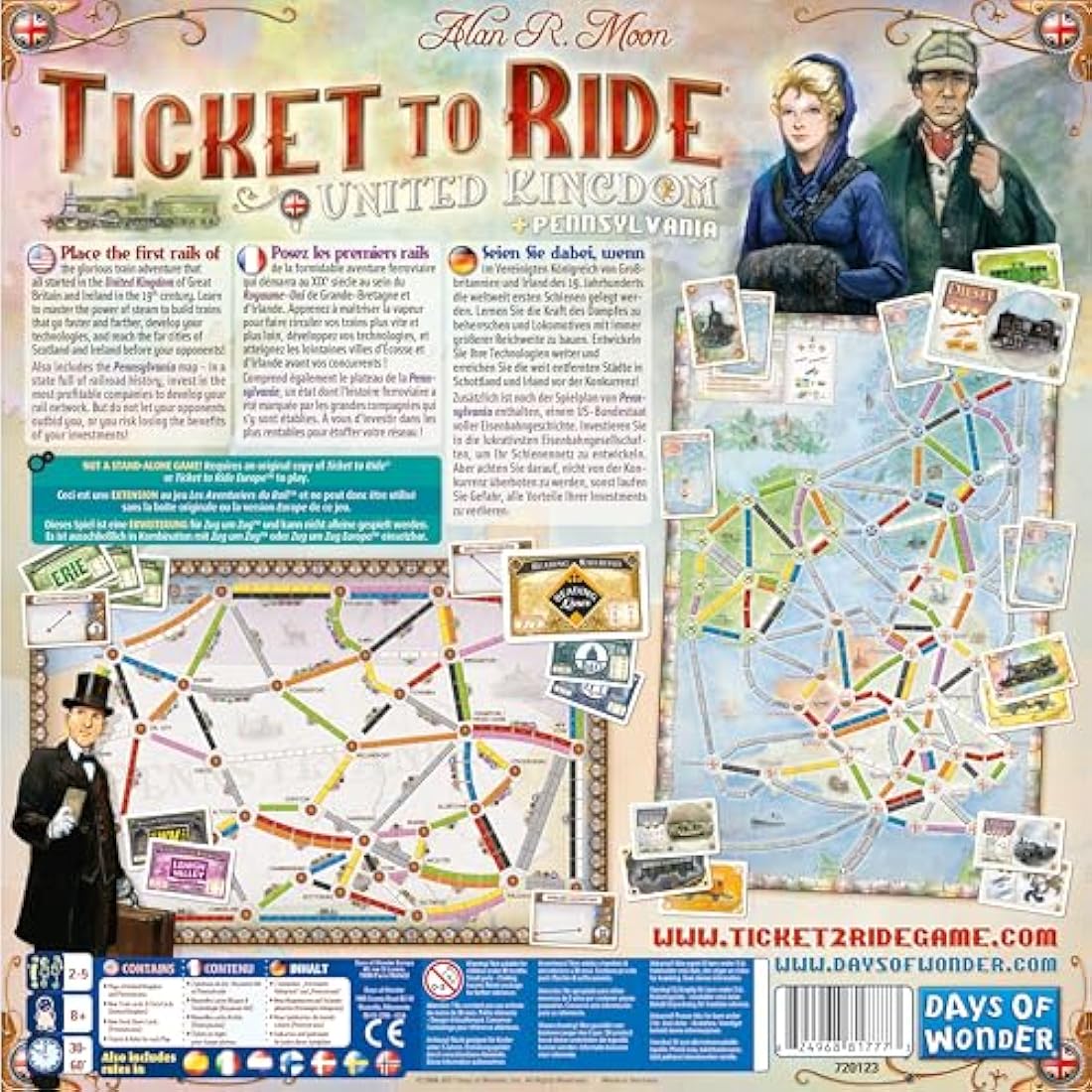 Days of Wonder Ticket to Ride: United Kingdom & Pennsylvania Expansion