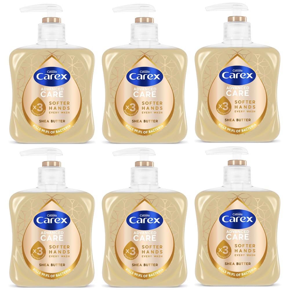 Carex Advanced Shea Butter Antibacterial Hand Wash - 250ml (Pack of 6)