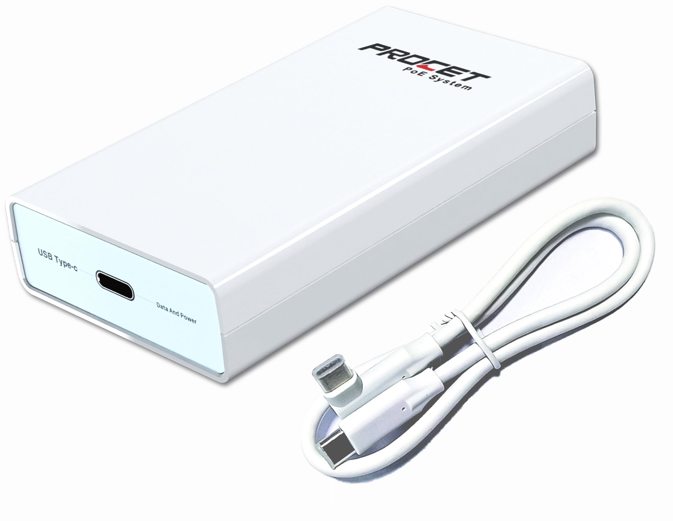 PROCET Gigabit PoE to USB C Converter | 60W Power & Ethernet Adapter