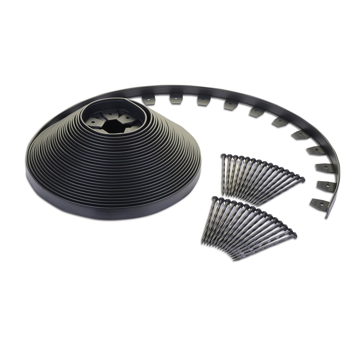 EasyFlex Heavy Duty No-Dig Landscape Edging Kit - 100ft Recycled Plastic