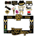 2026 New Year's Eve Photo Booth Props with Paper Frame