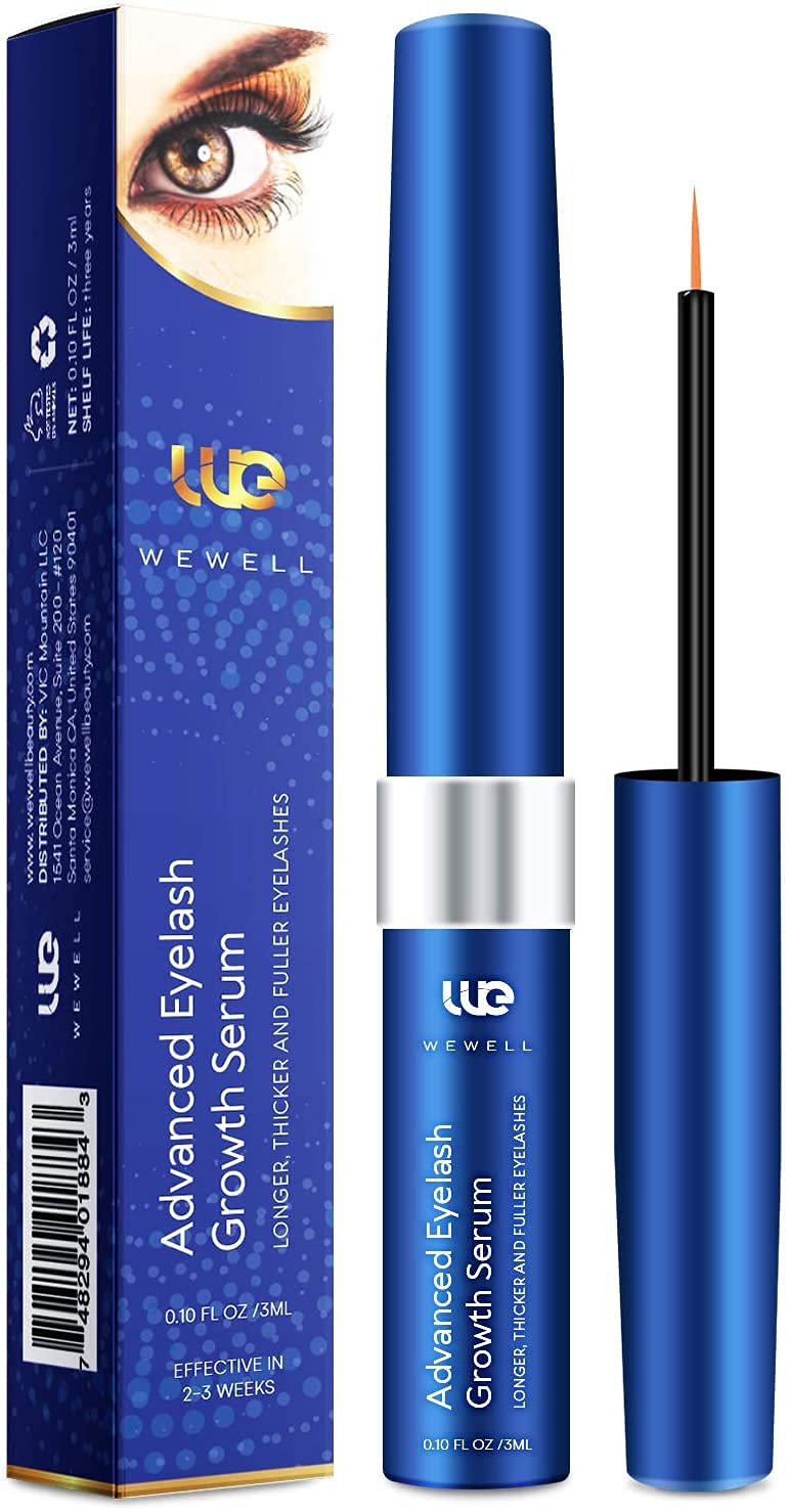 Wewell Eyelash Growth Serum - Natural Lash and Eyebrow Enhancer, 3ml