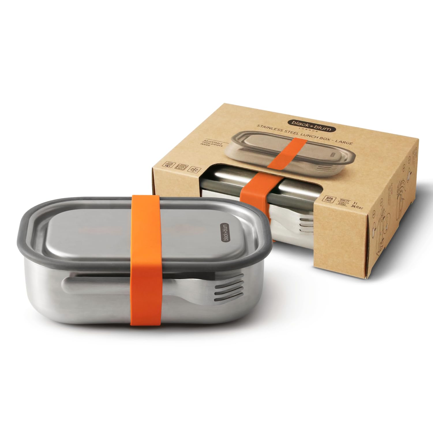 Black+Blum Stainless Steel Bento Lunch Box – Leak Proof 1L Food Container
