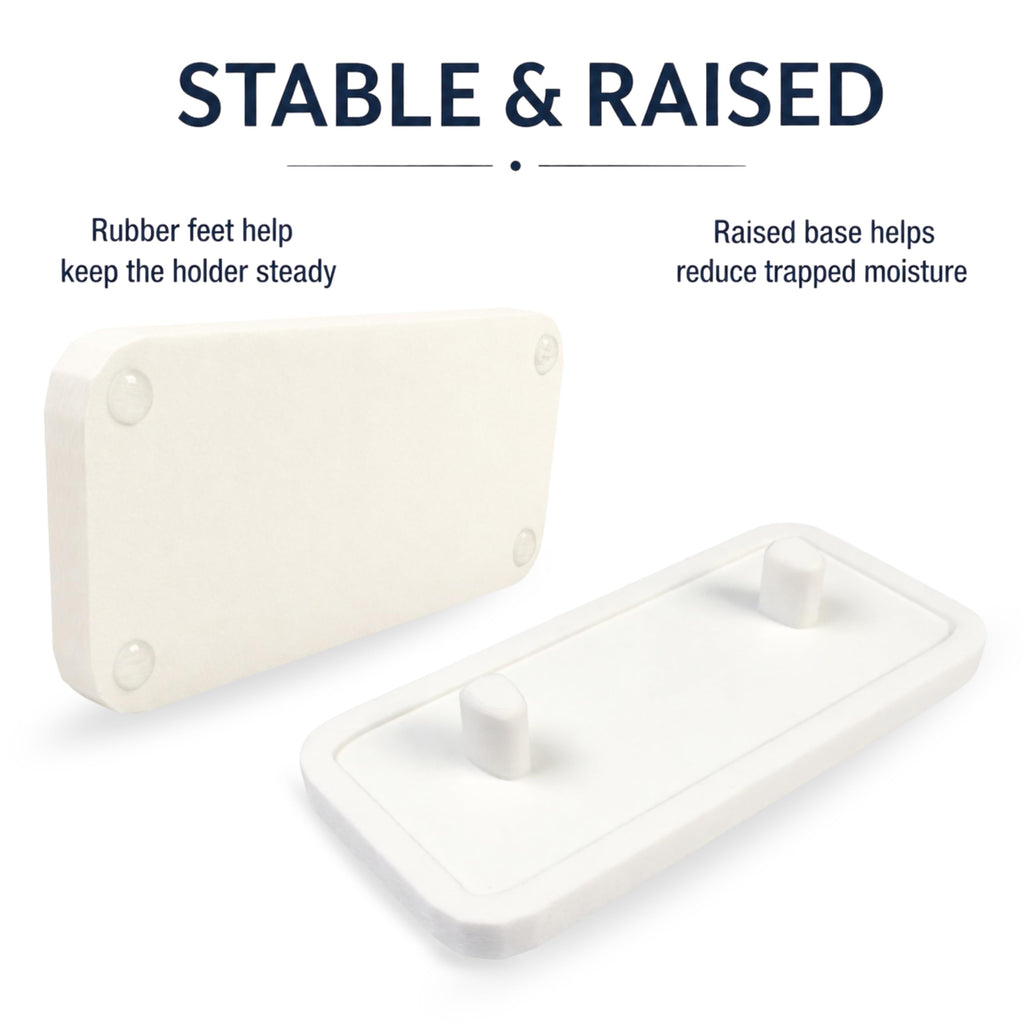Electric Toothbrush Holder Stand Compatible with Oral-B Matte Ivory White, Double - image 3