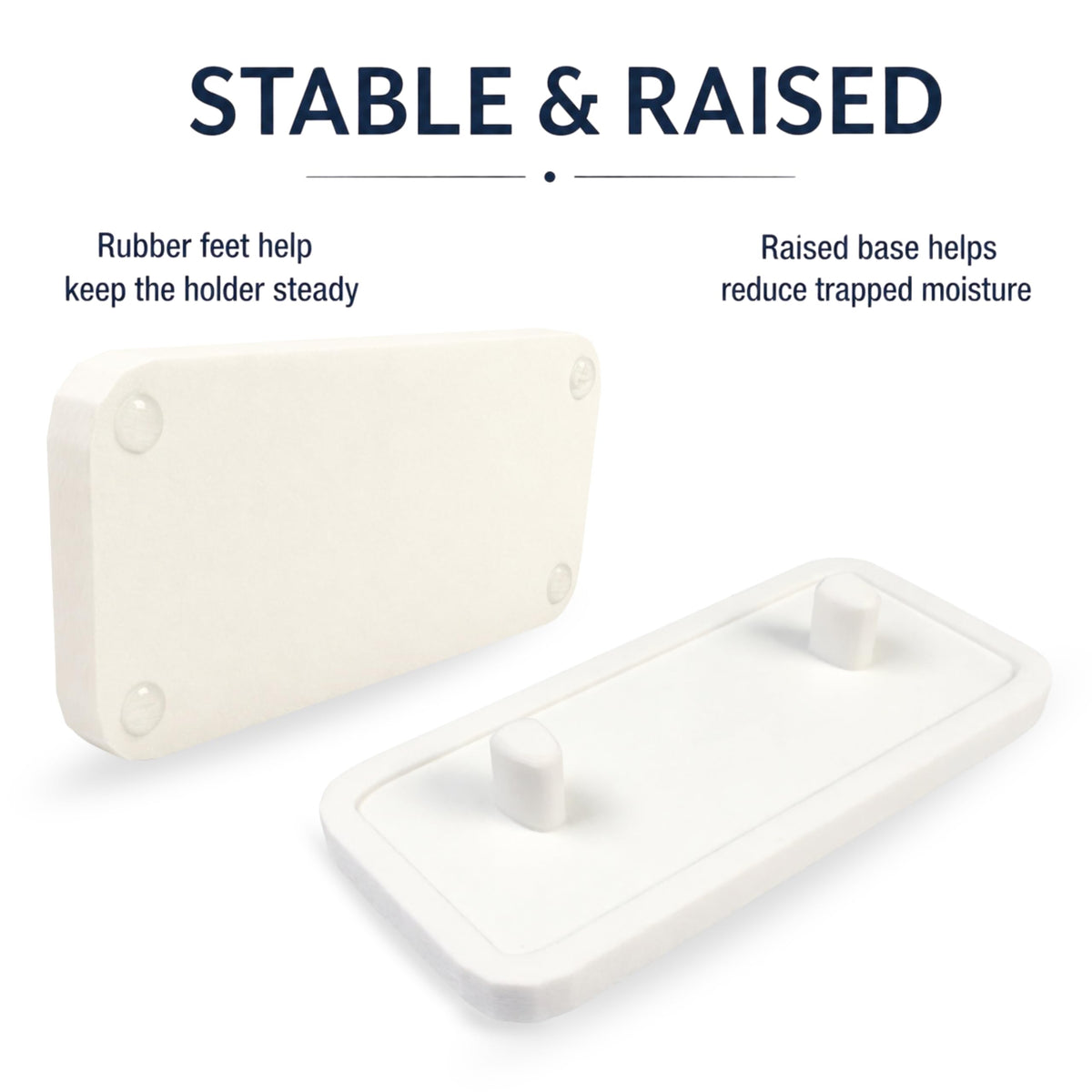 Electric Toothbrush Holder Stand Compatible with Oral-B Matte Ivory White, Double - image 3