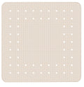 WENKO Alfombra de Ducha Mirasol – Goma Antideslizante Beige, 54x54 cm