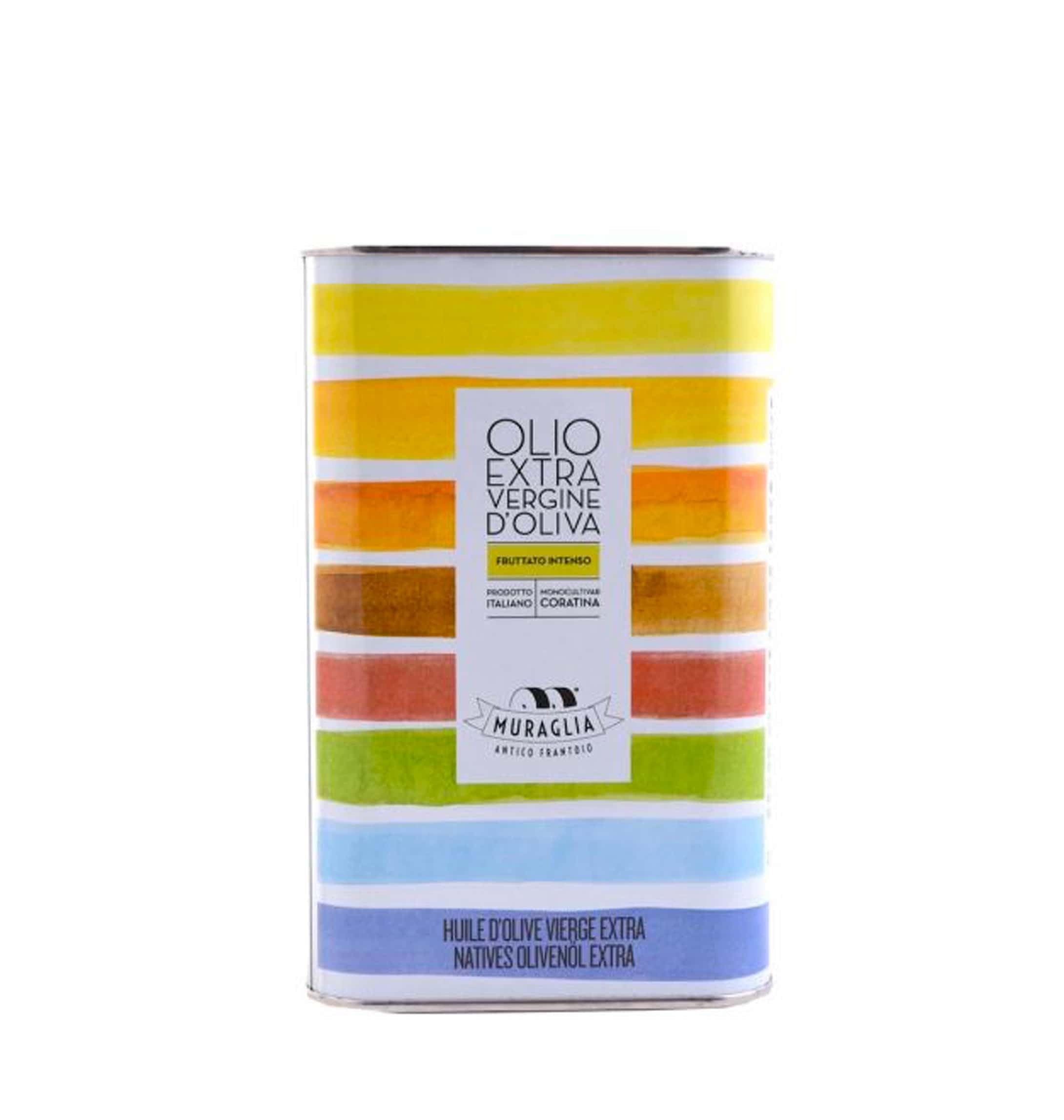 Frantoio Muraglia Intense Fruity Extra Virgin Olive Oil - Rainbow Tin 1L