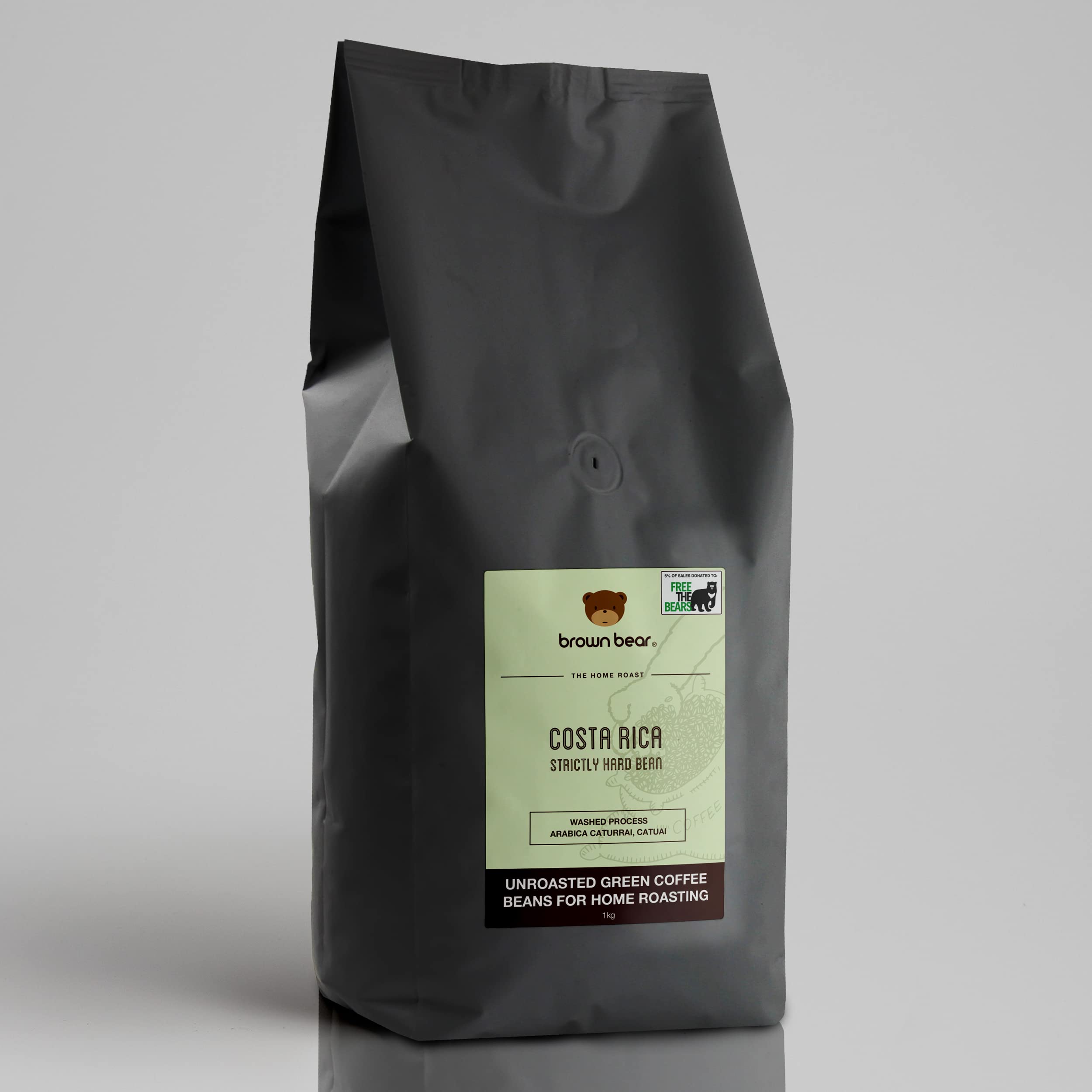 Brown Bear Green Coffee Beans – 1kg Raw Unroasted Costa Rica SHB