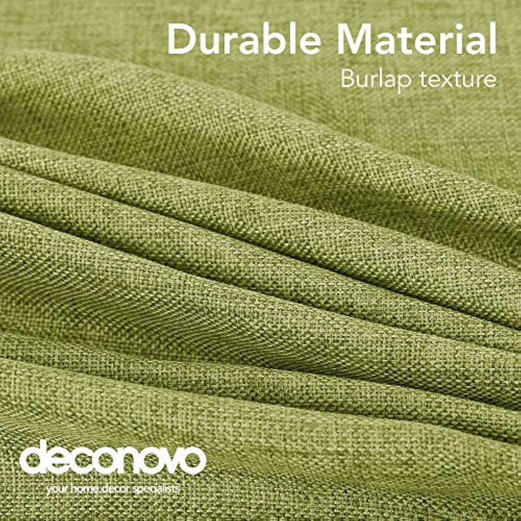 Deconovo Faux Linen Rectangle Tablecloth - Water Resistant Green 54x108in