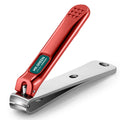 MR.GREEN Stainless Steel Nail Clippers – Curved Blade Manicure Tool (Red)