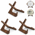 ANBOXIT Wooden Bowl Display Stands | 3-Pack 6.5 Inch Pine Plate Holders