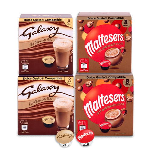 Galaxy & Maltesers Hot Chocolate Pods | Dolce Gusto Compatible – 32 Pack