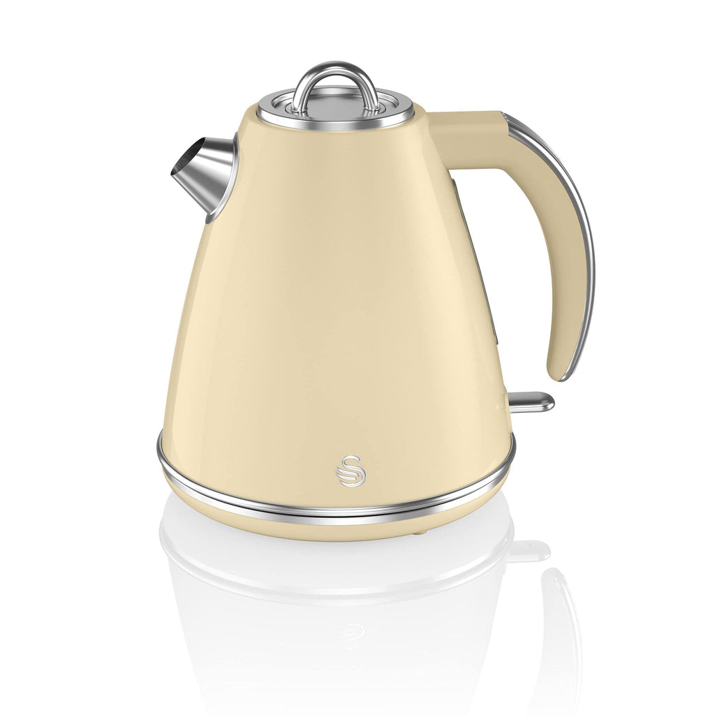 Swan Retro Jug Kettle – 1.5L Fast Boil Electric Kettle, 3KW, Cream