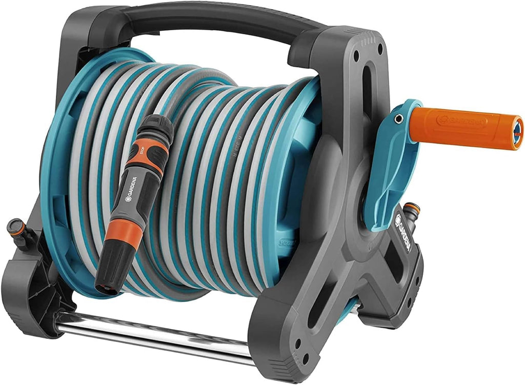 Gardena Classic Hose Reel 10 Set – 10m Garden Hose with Spray Nozzle
