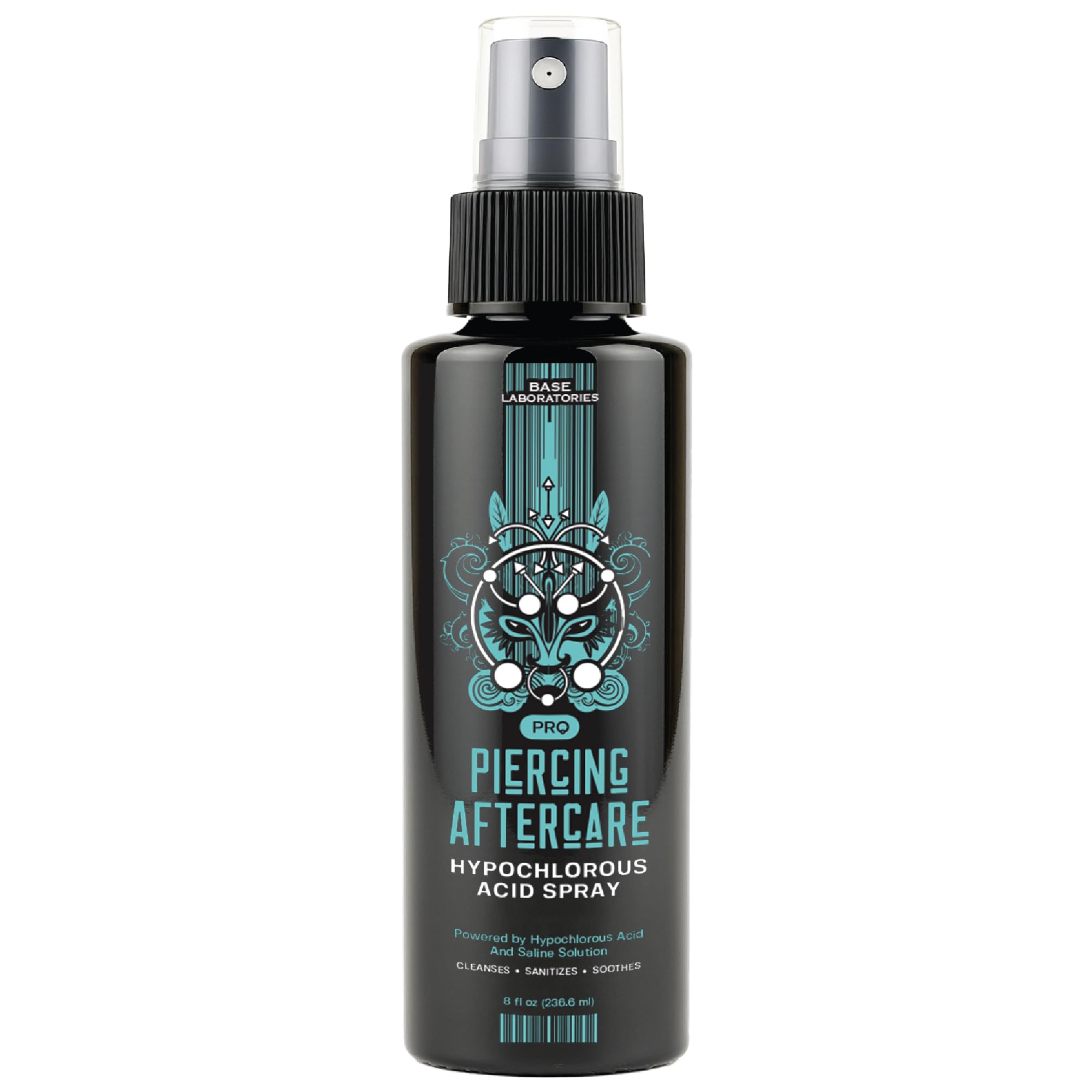 Base Laboratories Piercing Aftercare Hypochlorous Acid Saline Spray - 8oz
