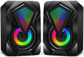 NJSJ Computer Speakers - USB-Powered 2.0 Stereo PC Speakers with RGB