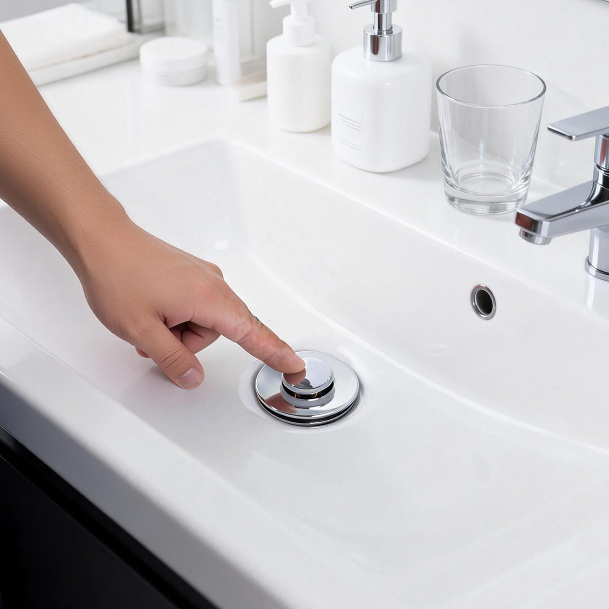 36mm 2-Pack Sink Push Button Drain Stopper, Click Clack Pop Up Waste Cover Plug Replacement for Kitchen, Bathroom & Vanity Basins - image 4