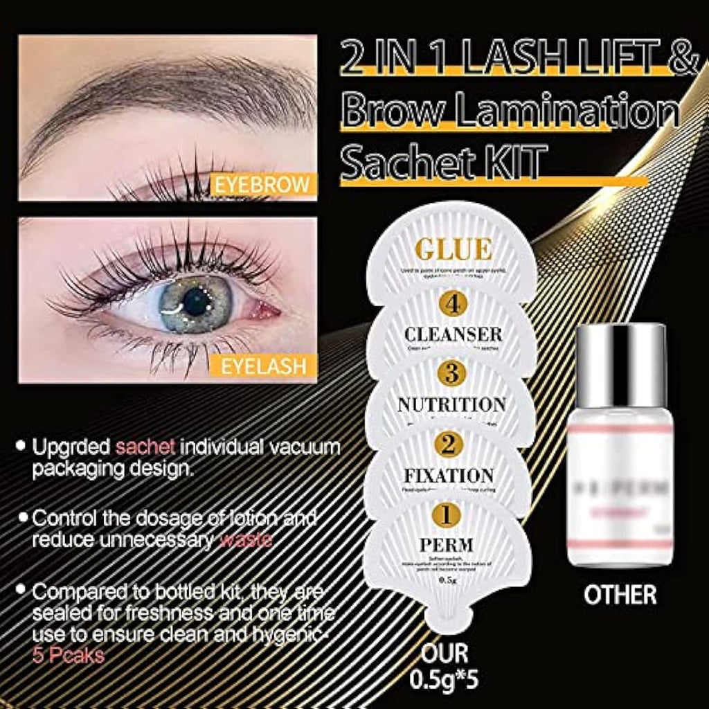 DONG RHYME Lash Lift and Brow Lamination Kit – Collagen Formula 5-Pack