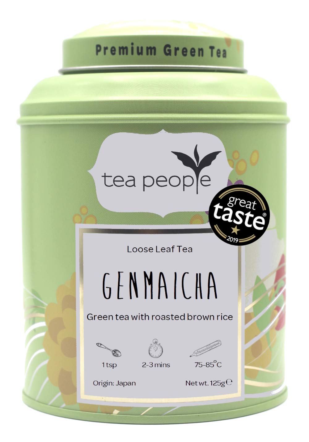 Tea People Genmaicha Popcorn Japanese Green Tea - Loose Leaf Caddy 125g