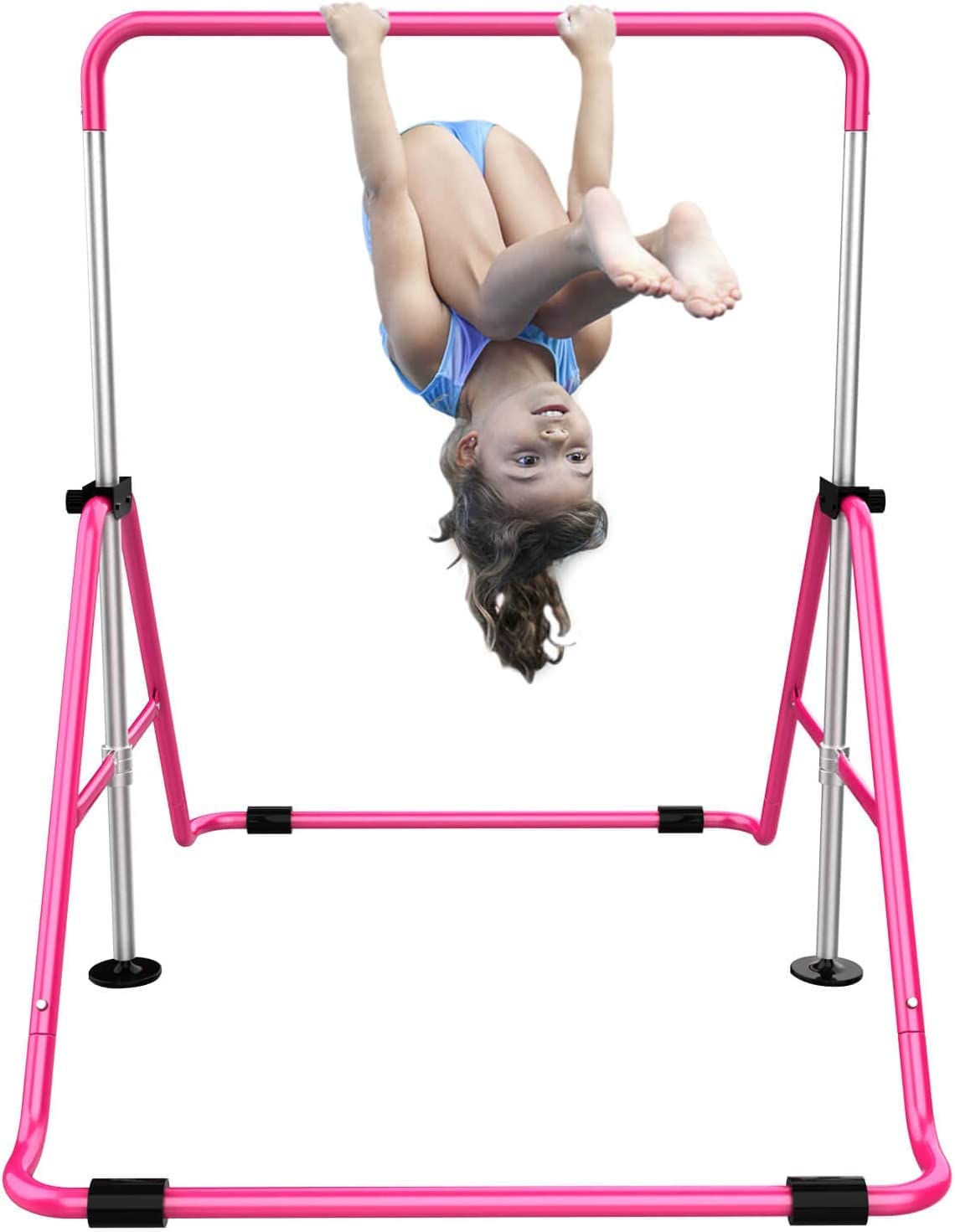 Hyner Kids Folding Gymnastics Bar – Adjustable Height Home Gym Tower