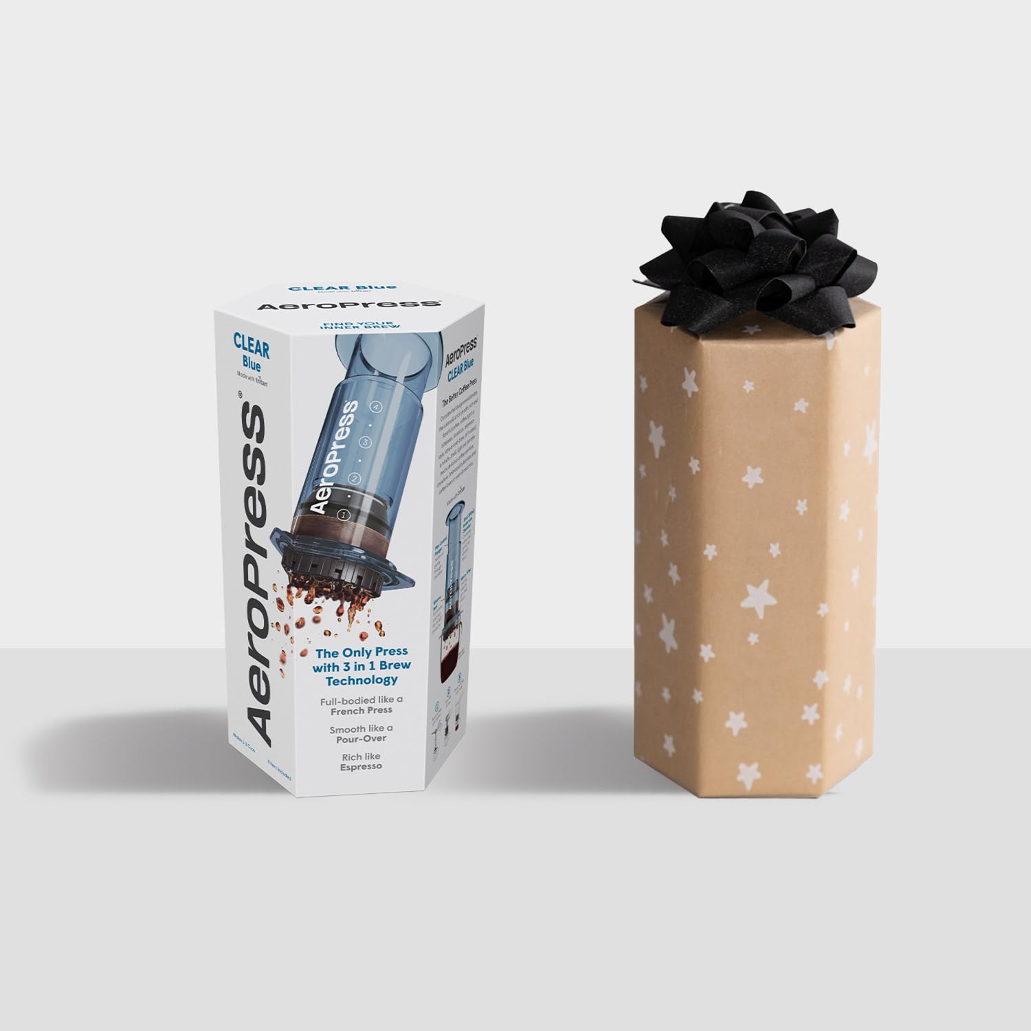 AeroPress Clear Coffee Press – Shatterproof Tritan 3-in-1 Brewer
