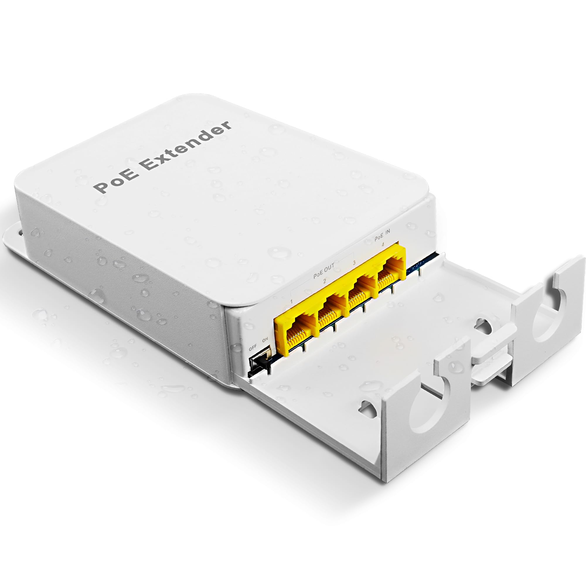 MEIRIYFA Outdoor Gigabit PoE Extender – 4 Port Waterproof 1000Mbps Switch