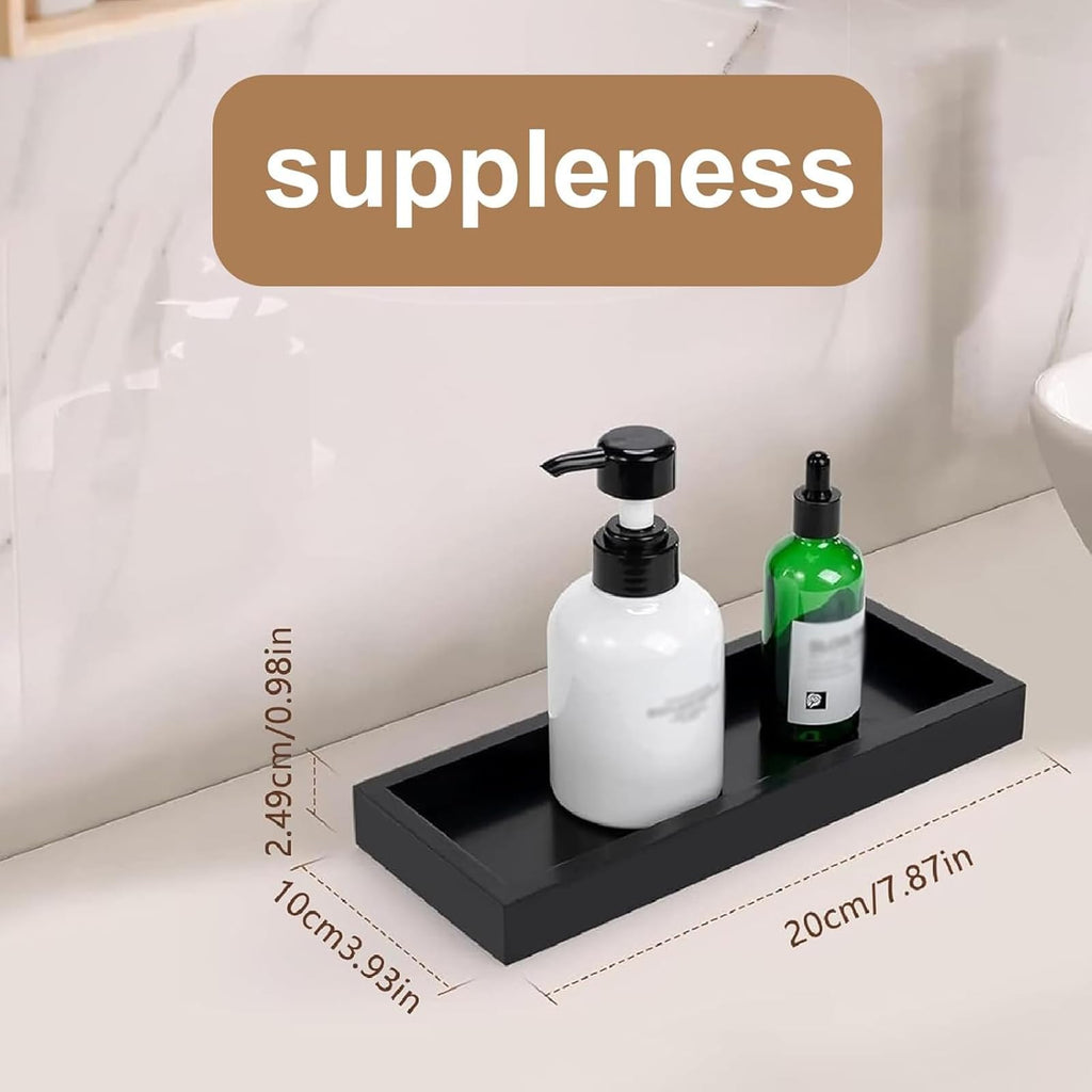 2 Piece Bathroom Tray Black, 20 × 10× 2 cm - image 3