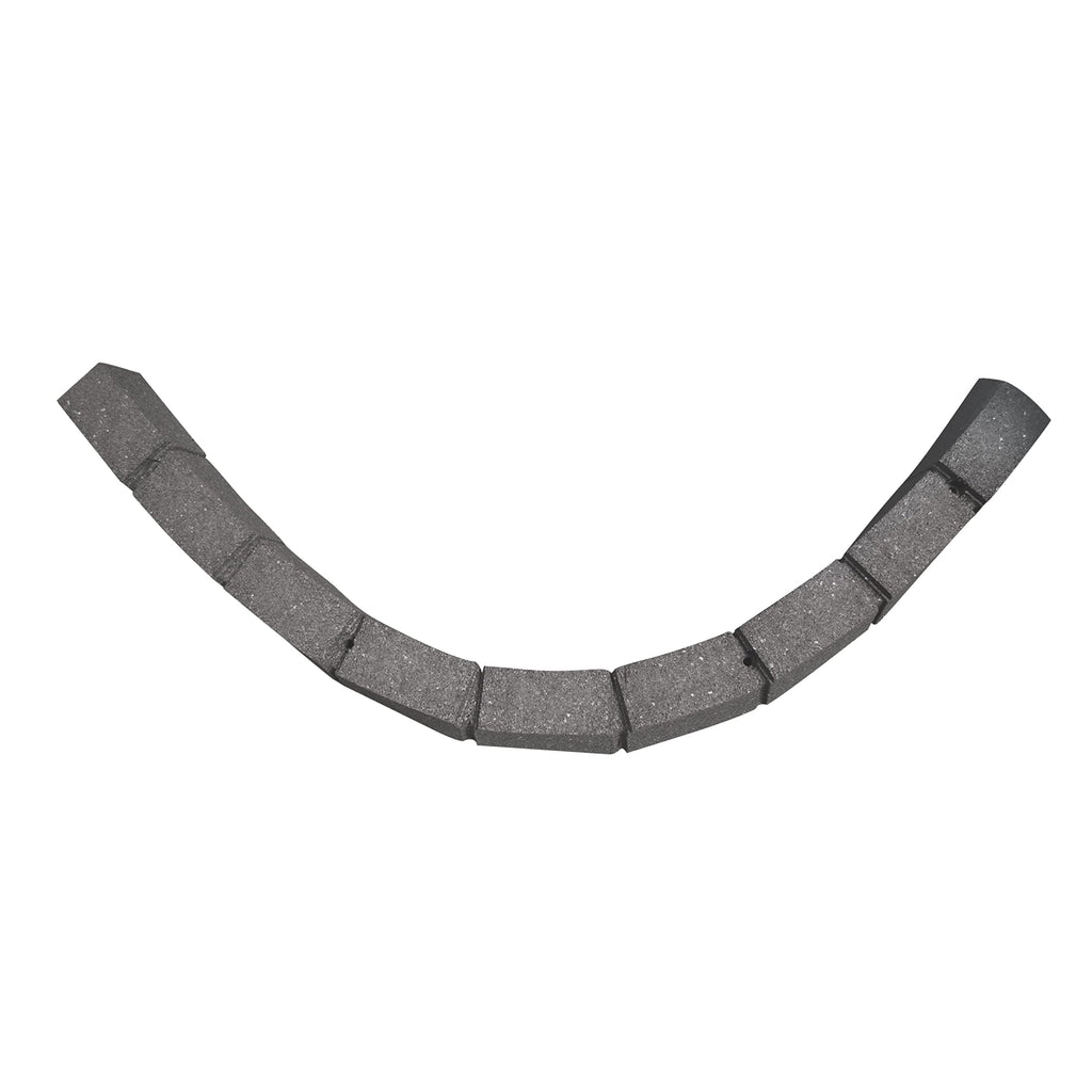 Nicoman Roman Castle Stone Effect Rubber Garden Edging - Grey, 2 Pack