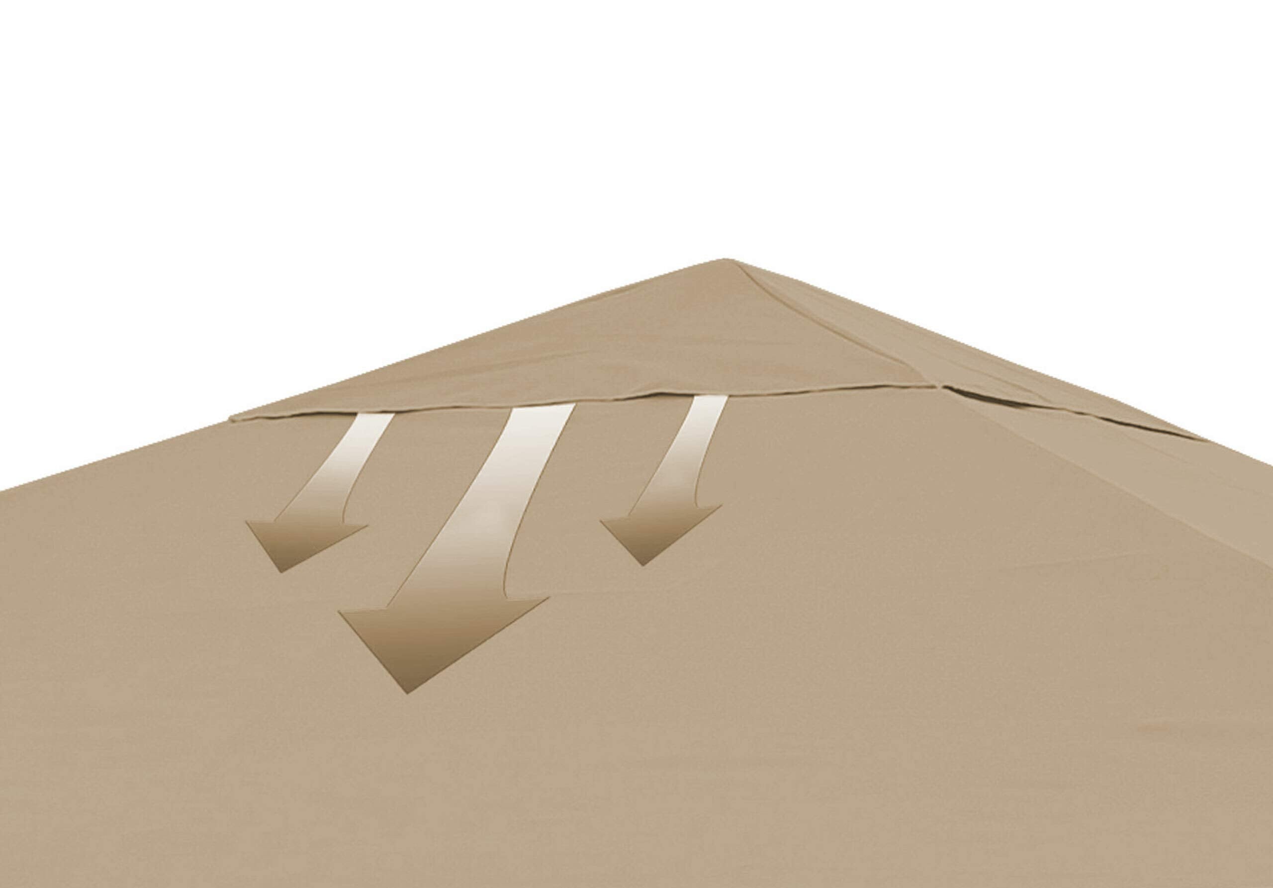 Quick-Star Gazebo Replacement Roof 3x4m - Sand PVC Coated Cover