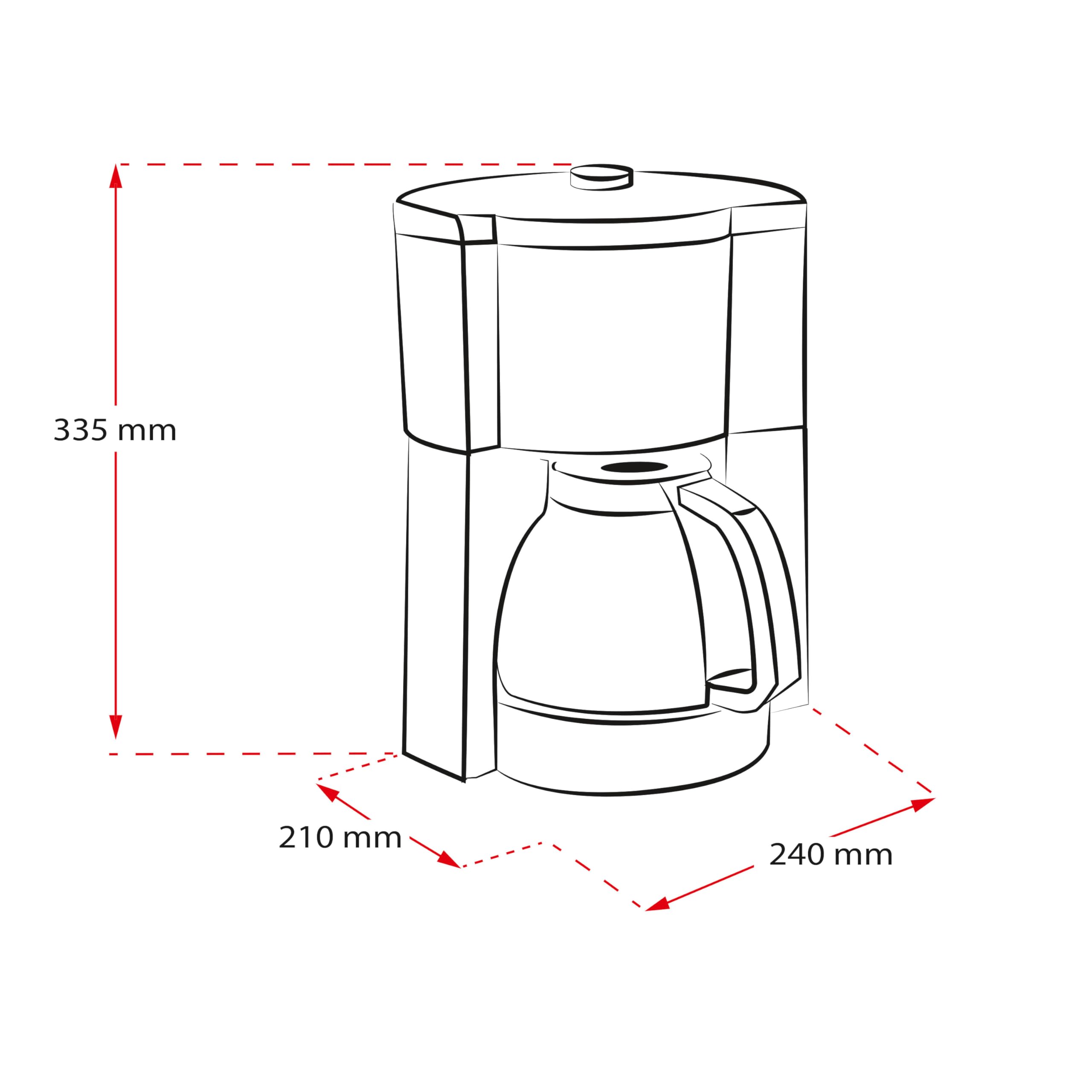 Melitta Look V Timer Filter Coffee Machine | Stainless Steel & Black
