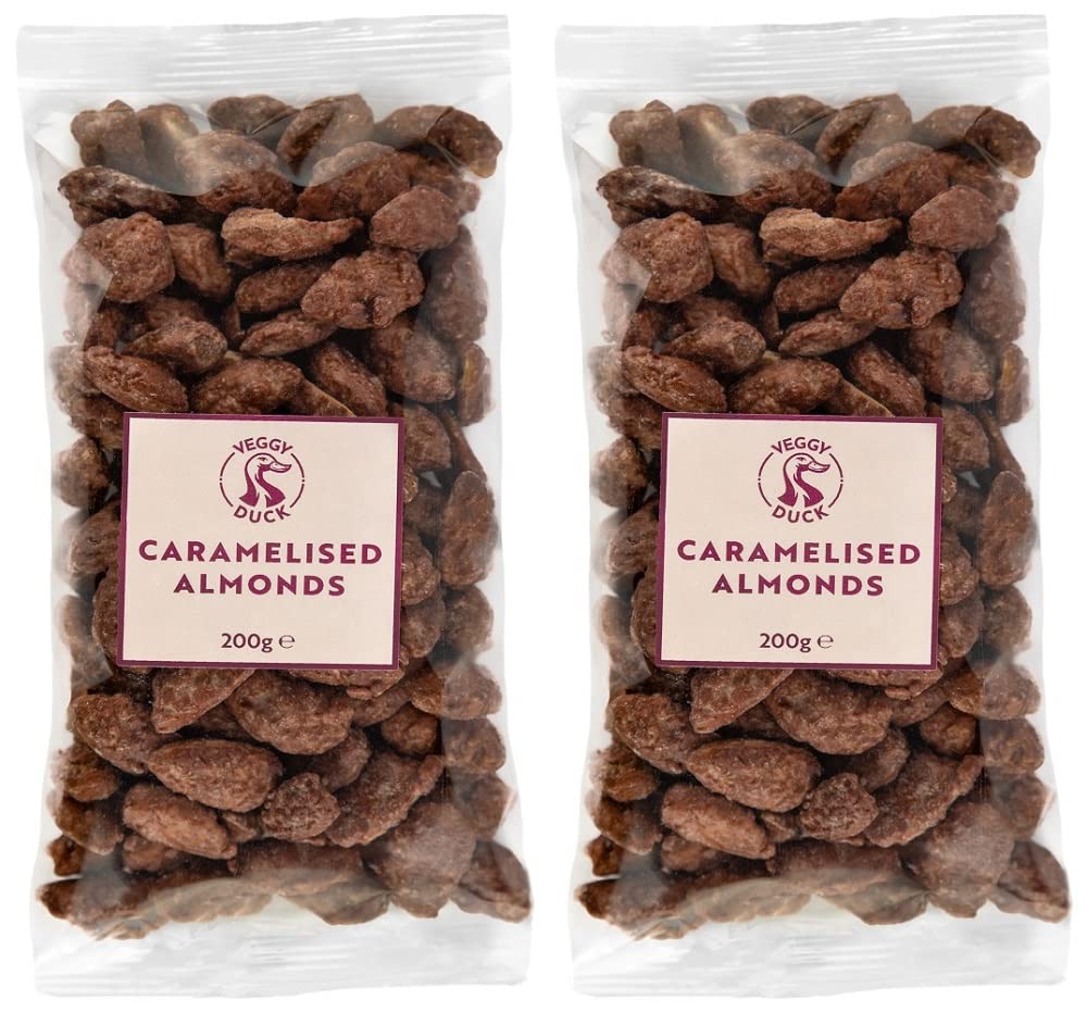 Veggy Duck Caramelised Almonds – 200g Pack of 2 – Vegan Italian Snack