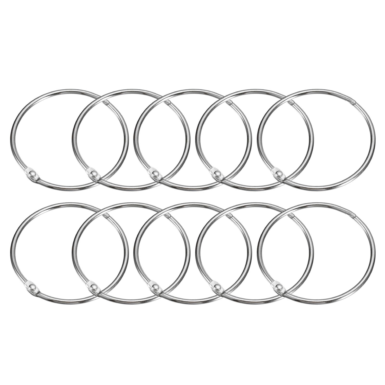 24Pcs 3 Inch Rustproof Metal Shower Curtain Rings - Silver