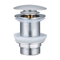 Unslotted Pop Up Basin Waste – Chrome Stainless Steel Plug