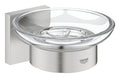 GROHE Start Cube Soap Dish with Holder – Wall Mounted Glass & Metal