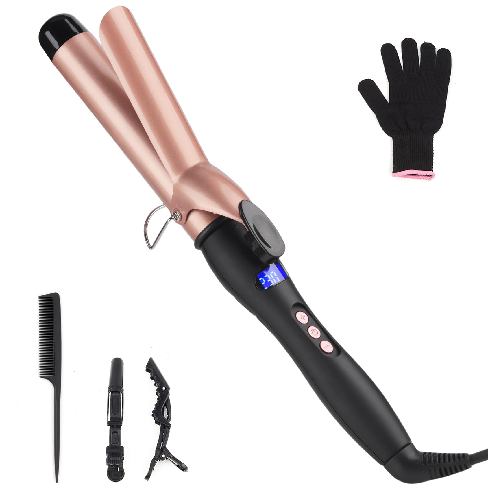 Jolof Store 32mm Ceramic Curling Wand | Large Barrel Hair Curler Tongs