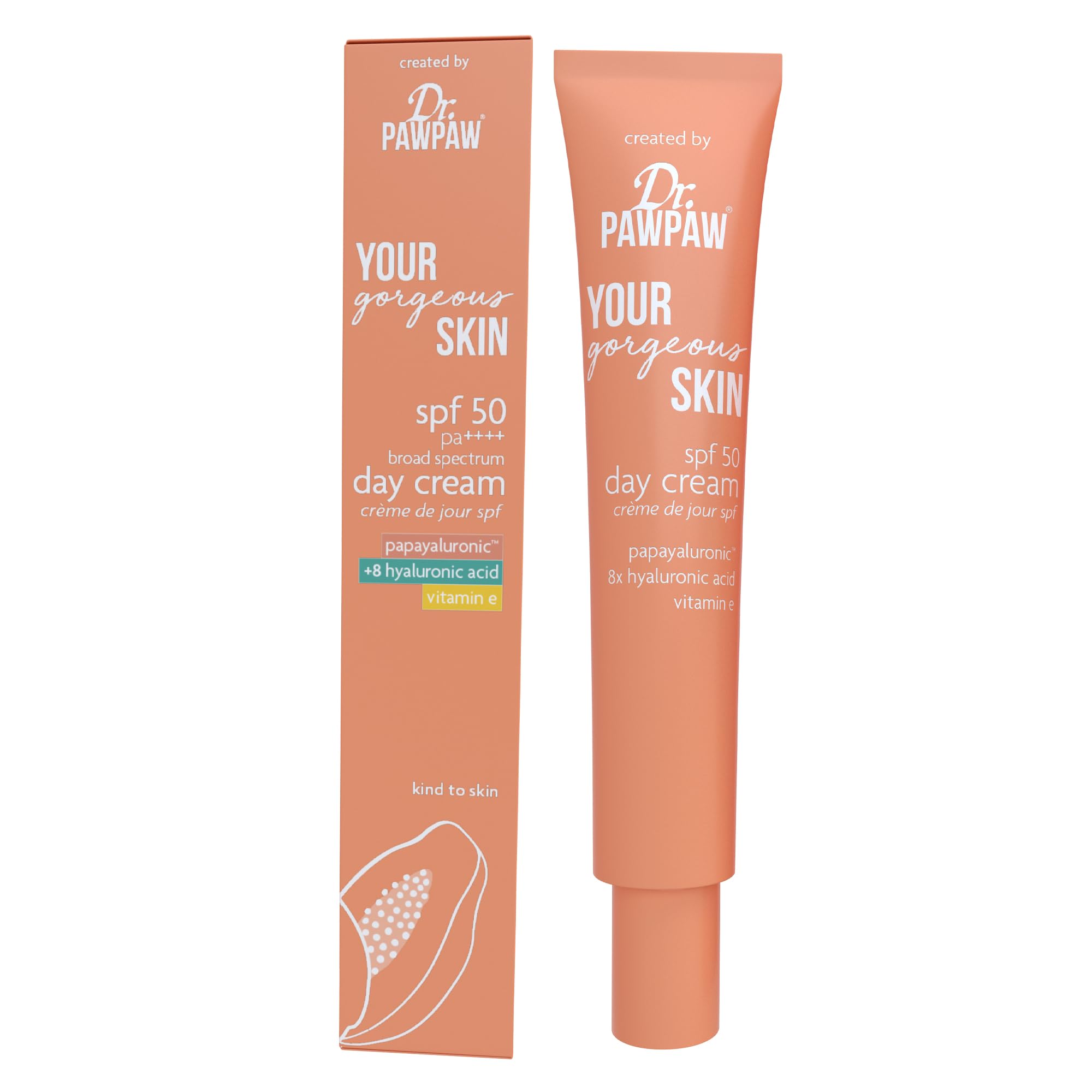 Dr.PAWPAW SPF 50 Day Cream – Hydrating Vegan Face Moisturiser with Vitamin E