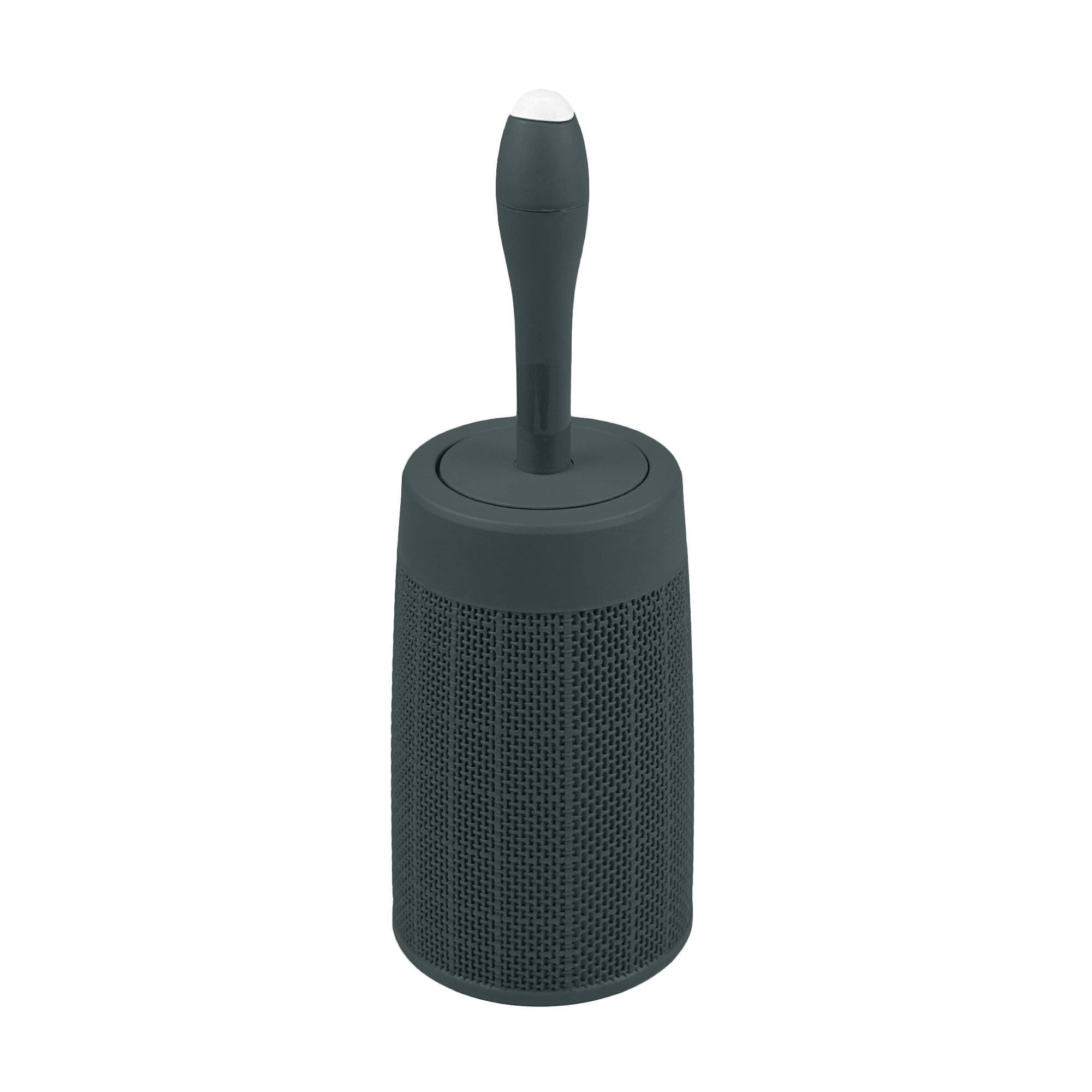 Addis Faux Hessian Toilet Brush with Detergent Dispenser – Charcoal