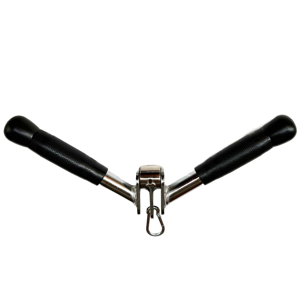 Tricep V-Bar Cable Attachment with 360 Swivel Steel Grips
