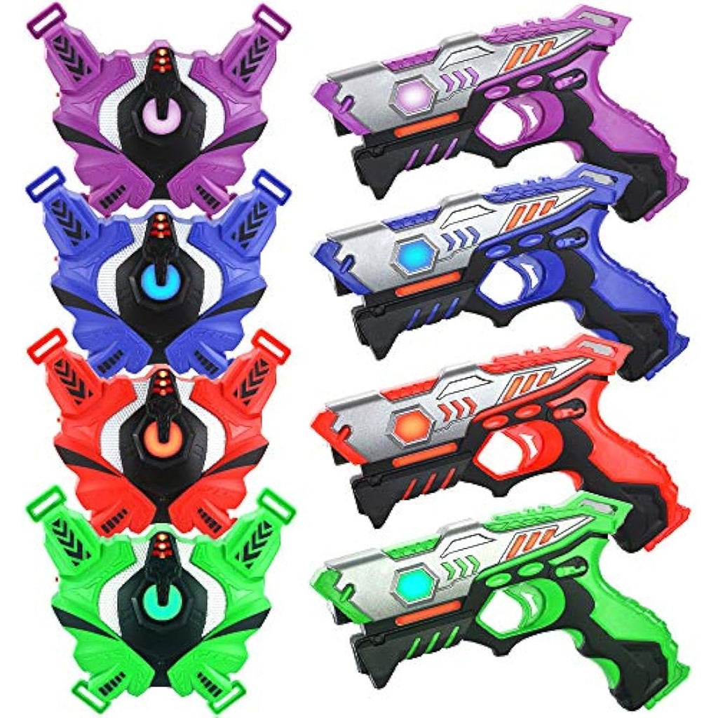 Laser Tag Guns Set of 4 with Vests – Infrared Shooting Game