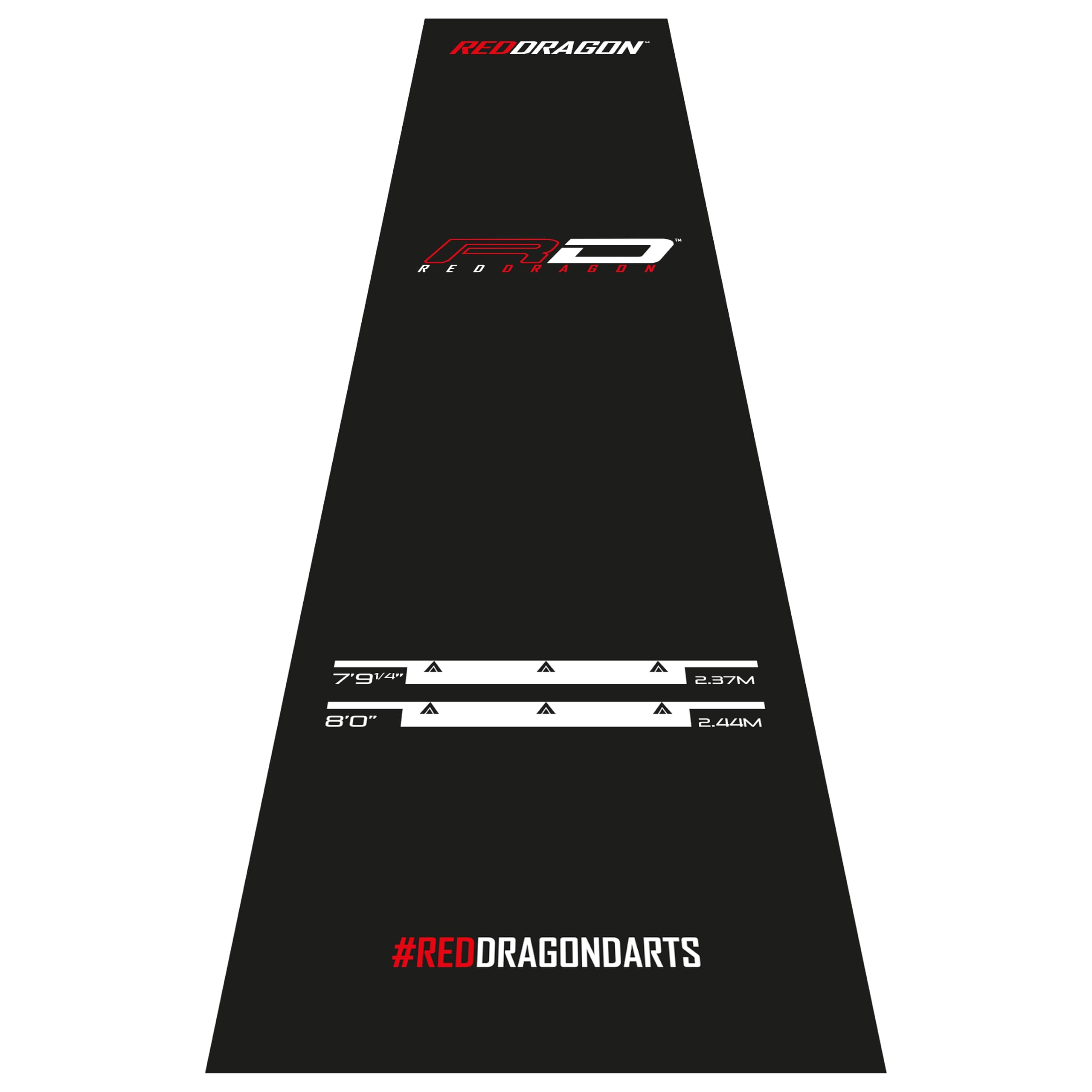 Red Dragon Heavy Duty Rubber Darts Mat with Oche Line - Tournament Size