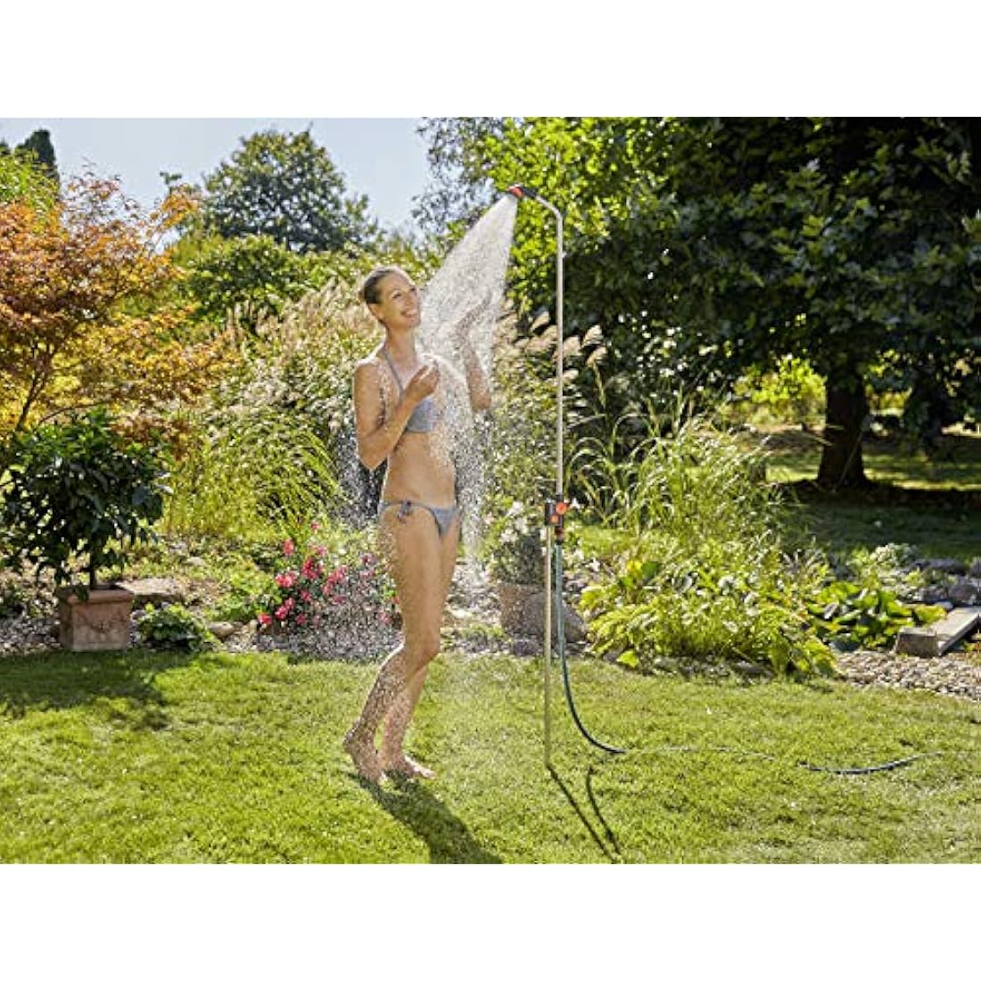 Gardena Solo Garden Shower – Adjustable Height Outdoor Lawn Shower